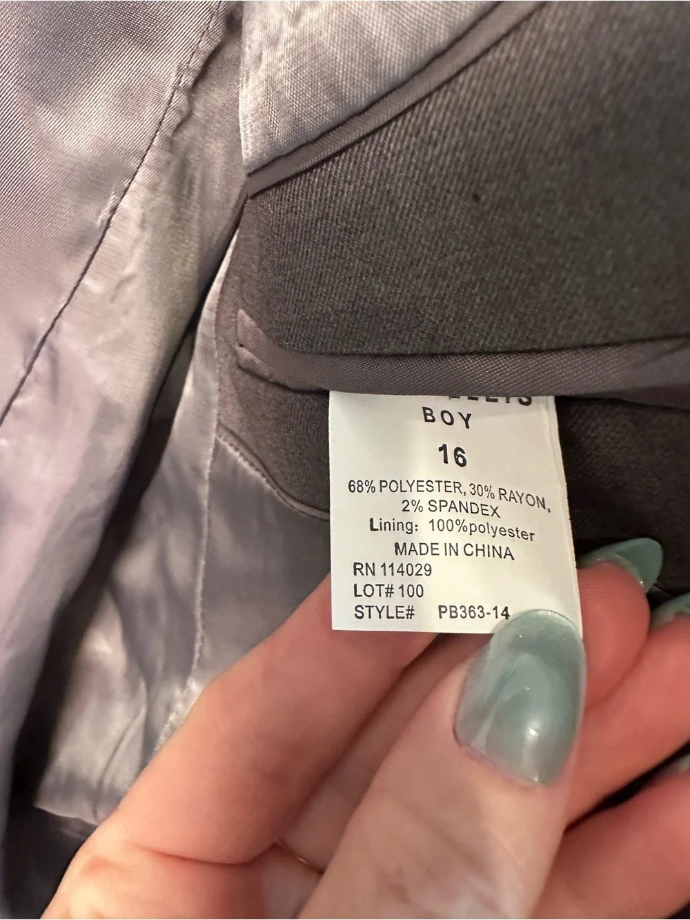 Perry Ellis Gray Three-Piece Boys' Suit